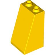Brick Sloped 75° 2 x 2 x 3 [Hollow Studs] (Yellow)