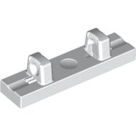 Hinge Tile 1 x 4 Locking Dual 1 Fingers on Top [4 Locking Ridges] (White)