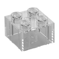 Brick 2 x 2 without Inside Ridges (Trans-Clear)