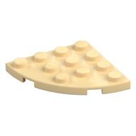 Plate Round Corner 4 x 4 (Tan)
