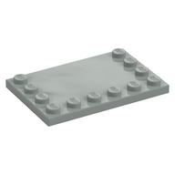Plate Special 4 x 6, Studs on 3 Edges (Light Gray)