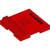 Plate Special 6 x 6 x 2/3 with 4 Studs and Embossed 'SPORTS' (Red)