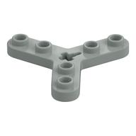 Technic Plate Rotor 3 Blade with Smooth Ends and 6 Studs (Propeller) (Light Gray)