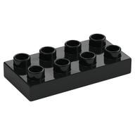 Duplo Plate 2 x 4 (Black)