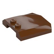Brick Wedged, Curved Triple 4 x 4 x 2/3, 2 Studs (Reddish Brown)