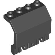 Hinge Panel 2 x 4 x 3 1/3 Locking Dual 2 Fingers (Black)