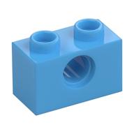 Technic Brick 1 x 2 [1 Pin Hole] (Medium Blue)