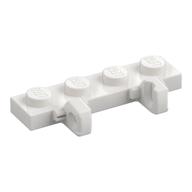 Hinge Plate 1 x 4 Locking Dual 1 Finger (White)