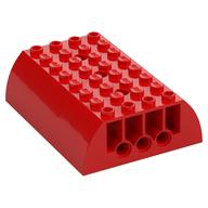 Brick Curved 8 x 6 x 2 Double (Red)
