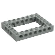 Technic Brick 6 x 8 with 4 x 6 Opening (Light Gray)