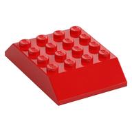 Brick Sloped 45° 6 x 4 Double [aka Train Roof] (Red)