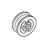 Wheel with Split Axle hole (White)