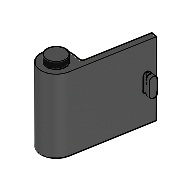 Door 1 x 3 x 2 Left (Black)