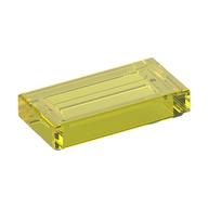 Tile 1 x 2 with Groove (Trans-Yellow)