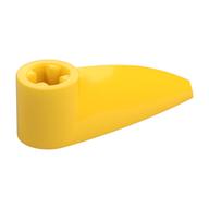 Technic Tooth 1 x 3 with Axle Hole [Rounded Underside] (Yellow)