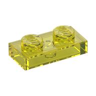 Plate 1 x 2 (Trans-Yellow)