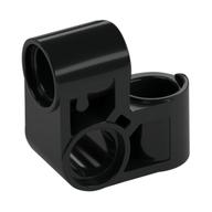 Technic Pin Connector Perpendicular 2 x 2 Bent (Black)