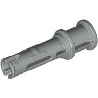 Technic Pin Long with Friction Ridges Lengthwise and Stop Bush [3 Lateral Holes, Big Pin Hole] (Light Gray)
