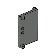 Door 1 x 2 x 3 with Vertical Handle (Dark Gray)