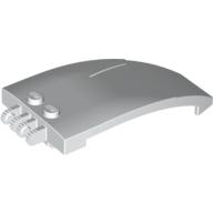 Windscreen 8 x 4 x 2 Curved Taper with Locking Dual 2 Fingers (White)