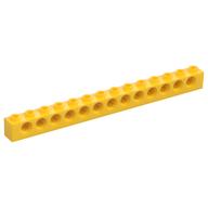 Technic Brick 1 x 14 [13 Pin Holes] (Yellow)
