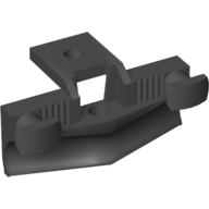 Train Buffer Beam with Rectangular Buffers and Plow (Black)
