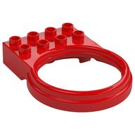 Duplo Plate 2 x 4 with Round Tube Holder (Red)