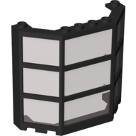 Window Bay 3 x 8 x 6 with Trans-Brown Glass (Black)