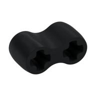 Technic Axle Connector Double Flexible [Rubber] (Black)