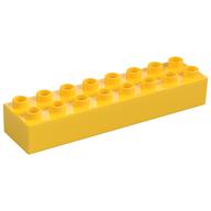 Duplo Brick 2 x 8 (Yellow)