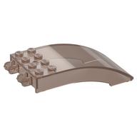 Windscreen 8 x 4 x 2 Curved [2 Dual-Fingered Click Hinges] (Trans-Brown)