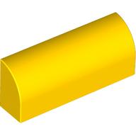 Brick Curved 1 x 4 x 1 1/3 No Studs, Lowered Inside Support (Yellow)