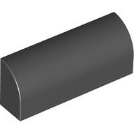Brick Curved 1 x 4 x 1 1/3 No Studs, Lowered Inside Support (Black)