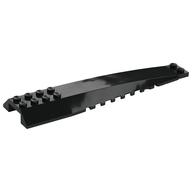Brick Wedged, Curved 16 x 4 Triple with Inner Ridges (Black)