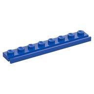 Plate Special 1 x 8 with Door Rail (Blue)