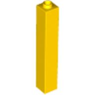 Brick 1 x 1 x 5 with Blocked Open or Hollow Stud (Yellow)