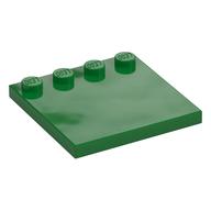 Plate Special 4 x 4, Studs on One Edge Plain] (Green)