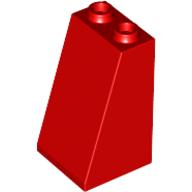 Brick Sloped 75° 2 x 2 x 3 [Hollow Studs] (Red)