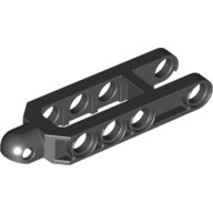 Technic Steering Arm 6.5 x 2 with Towball Socket Rounded, Chamfered (Black)