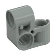 Technic Pin Connector Perpendicular 2 x 2 Bent (Light Gray)