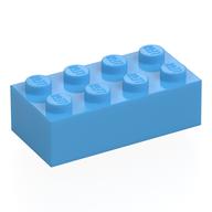 Brick 2 x 4 (Medium Blue)