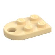 Plate Special 3 x 2 with Rounded End, Hole (Tan)