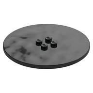 Plate Special Round 8 x 8 with 2 x 2 Center Studs with Groove (Black)