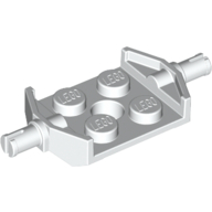 Plate Special 2 x 2 with Wheels Holder Wide (White)