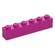 Brick 1 x 6 (Magenta)