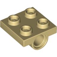 Plate Special 2 x 2 with 1 Pin Hole [Split Underside Ribs] (Tan)