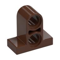 Technic Pin Connector Plate 1 x 2 x 1 2/3 [Two Holes On Top] (Brown)