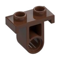 Technic Pin Connector Plate with One Hole (Single on Bottom) (Brown)