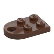 Plate Special 3 x 2 with Rounded End, Hole (Brown)