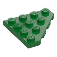 Wedge Plate 4 x 4 Cut Corner (Green)